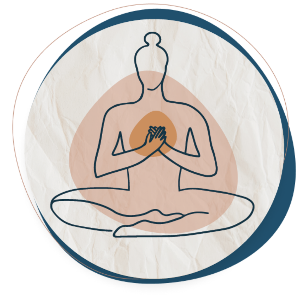 Embody Love Easy Seat with Hands Over Heart