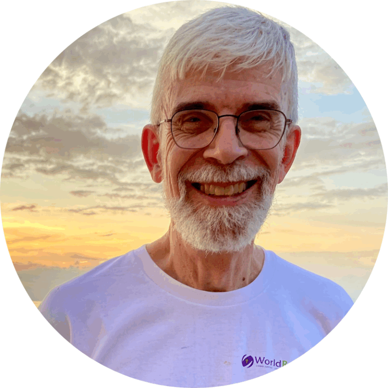 Kevin Flynn with sunrise background