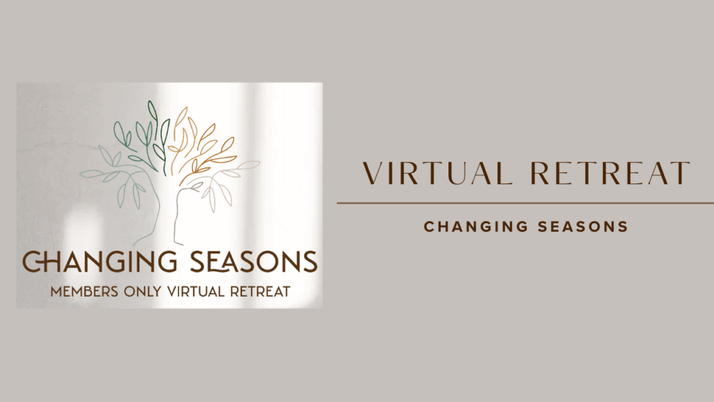 Changing Seasons Virtual Retreat with Fall Colored Tree Stencil Image