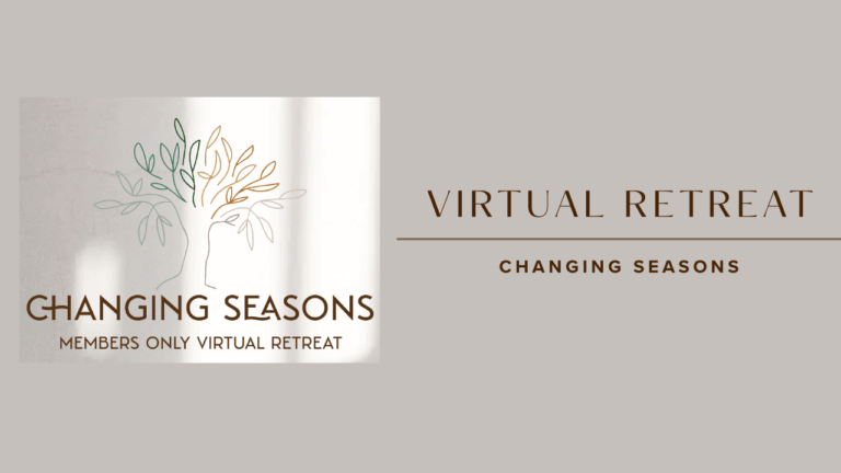 Changing Seasons Virtual Retreat with Fall Colored Tree Stencil Image