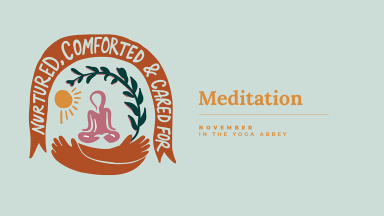 Light mint green background with image of nurtured, comforted and cared for