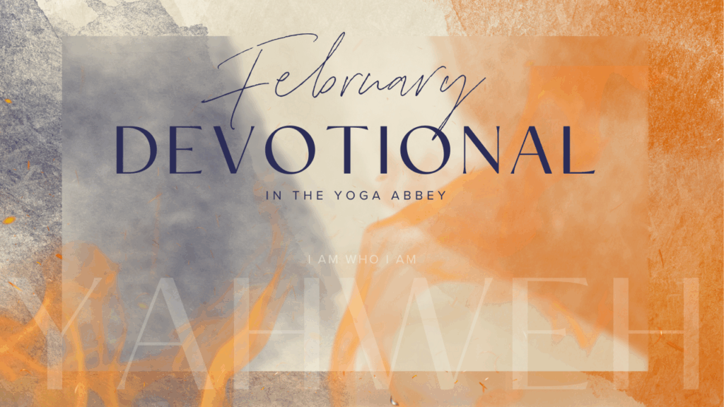 February 2026 Devotional YAHWEH Orange and Navy Blue Background