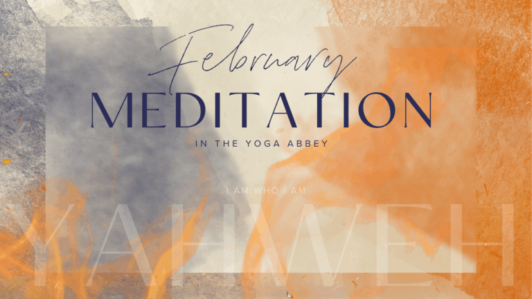 February 2026 Meditation YAHWEH Orange and Navy Blue Background