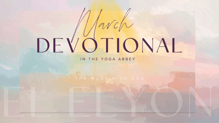 March 2026 Devotional El Elyon Pink, Orange and Sky Blue, and light purple Background