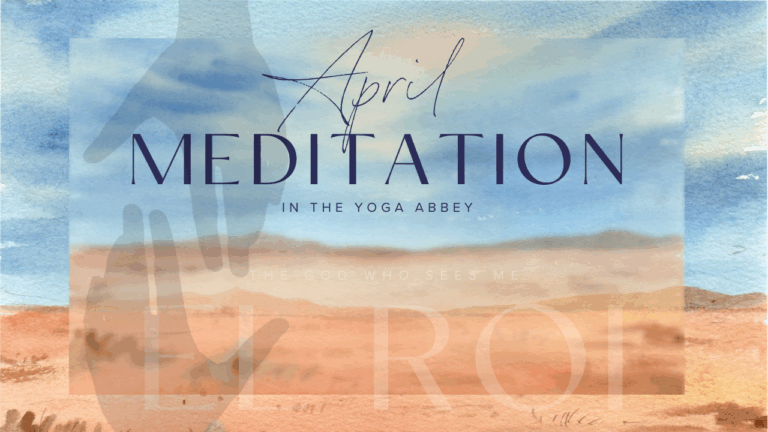 April 2026 Meditation El Roi Blue Sky with Orange Sand Lane and hand reaching down to hand reaching up