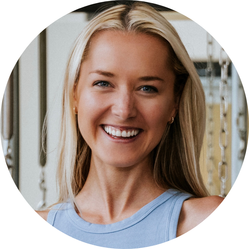 Elizabeth iller in a blue tank top