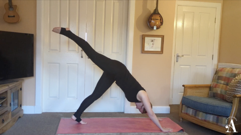 Emma Timms in Downward Dog Split