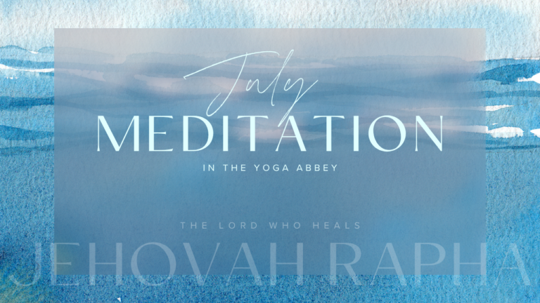 July 2026 Meditation Jehovah Rapha Multiple shades of blue like water